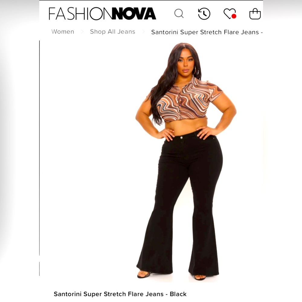Fashion Nova High Rise Flare Stretch Jeans